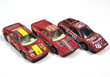 Vintage Bburago Ferrari 348 TB 1:43, 3 race- en rallyversies, Verzenden, Gebruikt