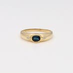 Ring - 18 karaat Geel goud Saffier - Diamant, Nieuw