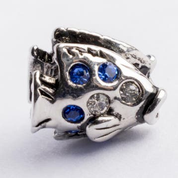 Be Charmed vis kraal zilver met een rhodium laag (nikkelv..., Ophalen of Verzenden, Nieuw, Kraal