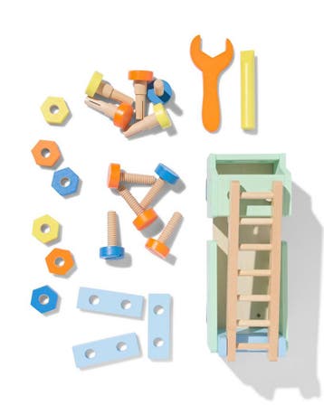 HEMA Houten constructie truck 22-delig, Verzenden, Nieuw