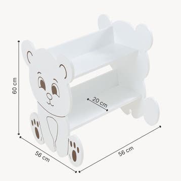 [en.casa] Boekenkast Tårnby voor kinderen 60x56x56 cm wit, Verzenden, Nieuw