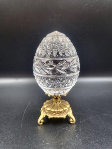 Fabergé ei - Franklin Mint – Œuf en cristal – “Le Monde, Antiek en Kunst, Curiosa en Brocante