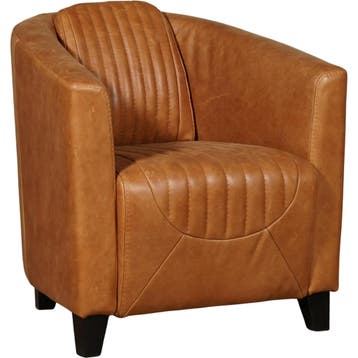 Leren fauteuil Press Special - Vintage Cognac (cognac) -, Nieuw, Ophalen of Verzenden, Eigentijds, Klassiek, Retro, Romantisch, Vintage
