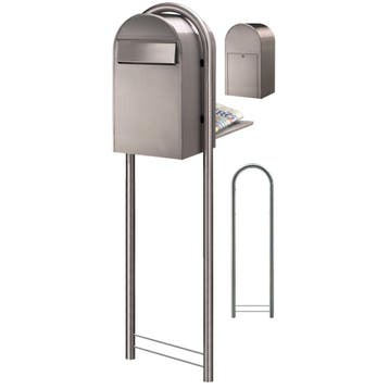 Brievenbus Bobi Grande B (back) - RVS, Verzenden, Nieuw