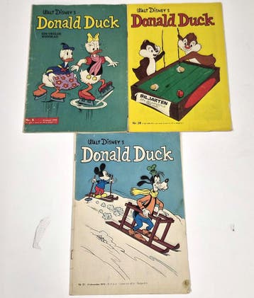 Vintage Donald Duck weekbladen 1970, nr. 5, 28 en 51 (3, Verzamelen, Verzenden