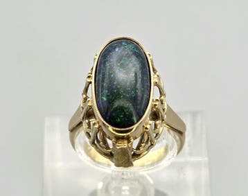 Gouden Vintage Preloved ringen in 8,9 ,10,14 ,18 karaats., Overige kleuren, Zo goed als nieuw, Dame of Heer, Met edelsteen