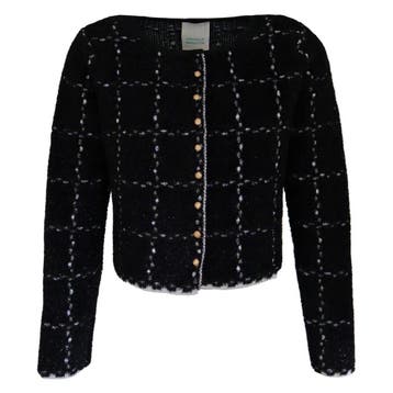 Friendly Sweater • zwart geruit vest • M, Maat 38/40 (M), Verzenden, Zwart, Nieuw