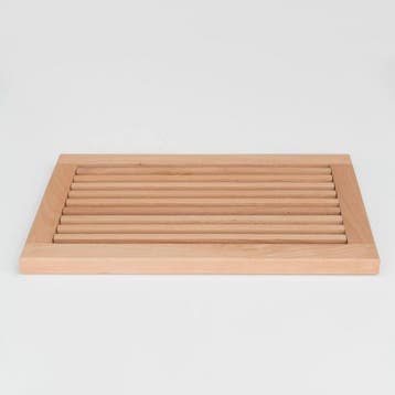HOCHO Beukenhouten Broodsnijplank 400x250x22 mm – Met Kru., Ophalen of Verzenden, Nieuw