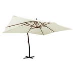 Zweefparasol 400x300cm Hardhout | Retourdeal 35% Korting, Tuin en Terras, Parasols, Kantelbaar, Nieuw, Ophalen of Verzenden, Zweefparasol