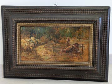 Stefano Bersani (1872-1914) - Gregge nel bosco