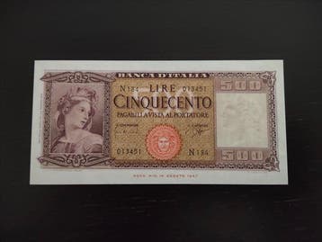 Italië. - 500 Lire - 23/03/1961 - Pick 80b (Zonder, Postzegels en Munten, Bankbiljetten | Europa | Niet-Eurobiljetten