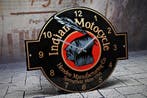 Emaille Klok Indian Motocycle, Verzenden, Nieuw