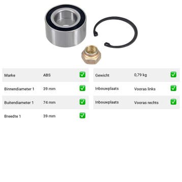 Wiellager Chevrolet Evanda 2.0 () Van 2005-03 tot 2006-12 -, Verzenden, Nieuw, Chevrolet
