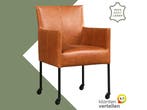 Leren eetkamerstoel Desire - Vintage Cognac (cognac) -, Nieuw, Leer, Ophalen of Verzenden, Eén