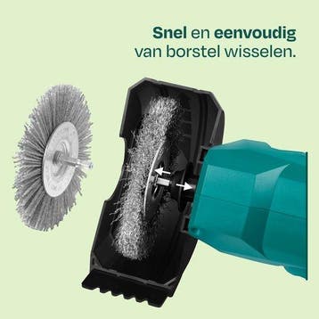 2dekans | VONROC Accu Onkruidborstel 20V – telescopisch, Ophalen of Verzenden, Zo goed als nieuw