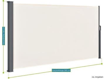 Juskys Dubai - Windscherm - 300 x 180 cm - Beige, Verzenden, Nieuw