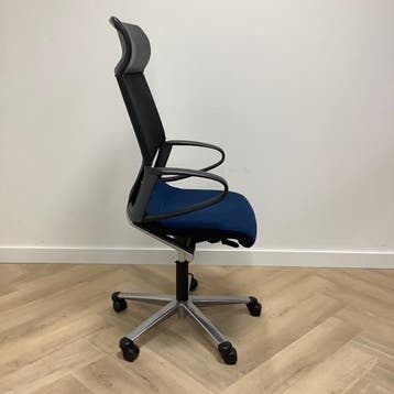 Wilkhahn Modus Ergo- bureaustoel, zwart - blauw, Huis en Inrichting, Ophalen of Verzenden, Ergonomisch, Gebruikt, Bureaustoel