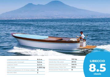 Gozzo Mimi Libeccio 8.50 Classic 110pk Full Options Cabine, Watersport en Boten, Binnenboordmotor, Diesel, Nieuw, Ophalen of Verzenden