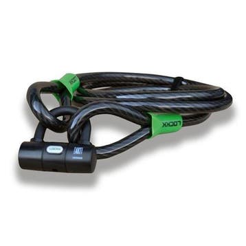 Lockk kabelslot 2,5mtr 20mm ART-1 met beugelslot, Ophalen of Verzenden, Nieuw, Motor en Techniek