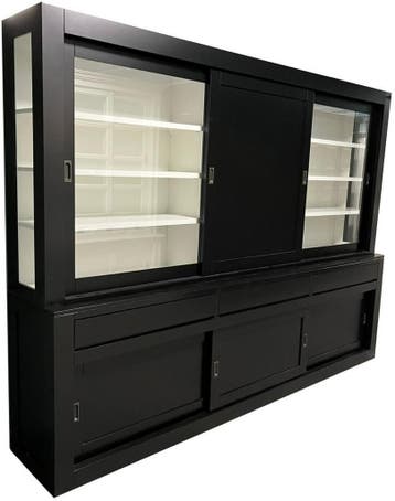 Buffetkast zwart Schagen 300cm dichte middendeur, Ophalen of Verzenden, Nieuw