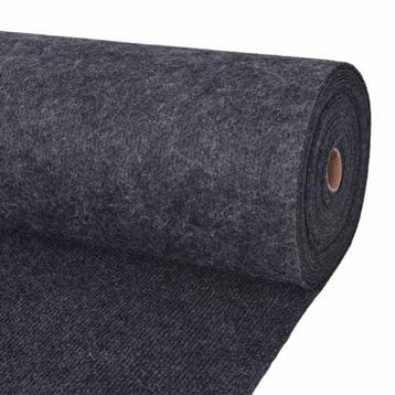 vidaXL Tapijt Antracietkleurig 1,2 x 10 m Polyester, Verzenden, Nieuw
