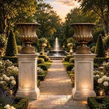 Jardinière - Exclusief paar klassieke tuinurnen - Metaal -