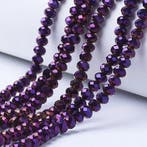 1 x Streng glaskralen facet rondelle briolette kristal 8..., Hobby en Vrije tijd, Kralen en Sieraden maken, Ophalen of Verzenden