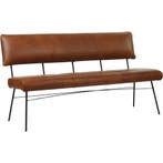 Leren eetkamerbank Solid - Granada Savannah (cognac) -, Huis en Inrichting, Stoelen, Ophalen of Verzenden, Nieuw, Leer