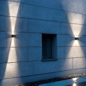 Solar wandlamp Ebbe | Warm wit | Voordeelset van 2 stuks, Tuin en Terras, Zonne-energie, Kunststof, Verzenden, Minder dan 50 watt