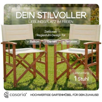 Directeursstoel Premium Crème FSC®-gecertificeerd eucalyp., Verzenden, Nieuw