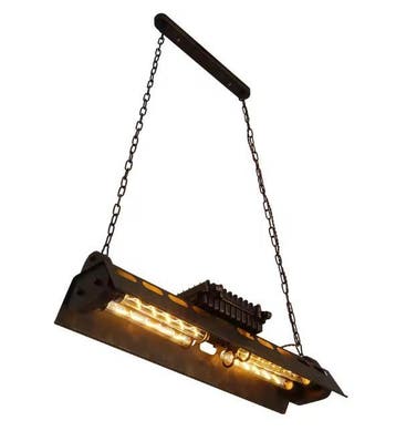 Industriële Retro Hanglamp – 4x E27, Verstelbare Ketting, Verzenden, Nieuw