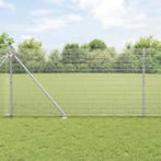 vidaXL Afrasteringspaal Zilverkleurig, Tuin en Terras, Verzenden, Nieuw, IJzer
