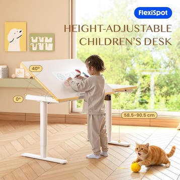 Zit sta bureau - Elektrisch - Kinderbureau - 110x52 cm - Wit, Huis en Inrichting, Verzenden, Zo goed als nieuw