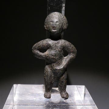 Oud-Romeins Brons Figuur. 5 cm hoog. 1e - 2e eeuw na Chr., Verzamelen, Mineralen en Fossielen