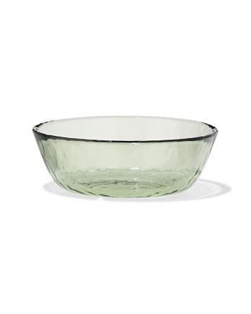 HEMA Schaaltje 14.5cm glas gehamerd groen, Verzenden, Nieuw