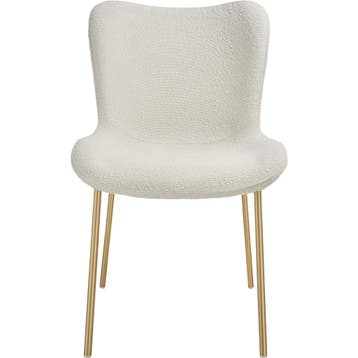 Gestoffeerde stoel Tessa - Bouclé wit/goud, Set van 6, Verzenden, Nieuw