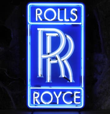Rolls-Royce Logo Neon Verlichting 49 x 85 cm - LAATSTE STUKS, Ophalen, Gebruikt