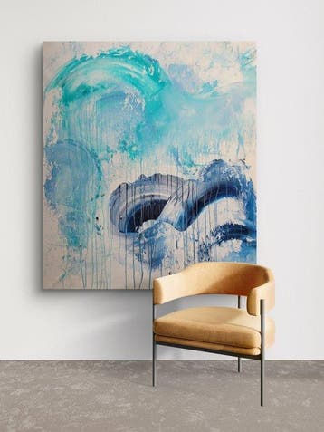 Laura Capellini Art - BLUE MIND#85 (XL) ,Acrylic on canvas -