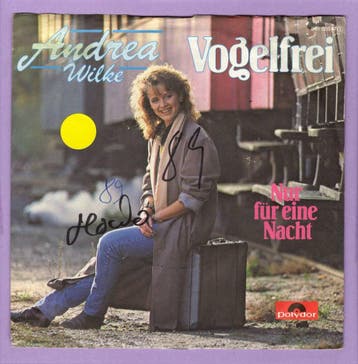 Andrea Wilke – Vogelfrei / Nur Für Eine Nacht (1-7-Vinyl-Si, Ophalen of Verzenden, Nieuw in verpakking