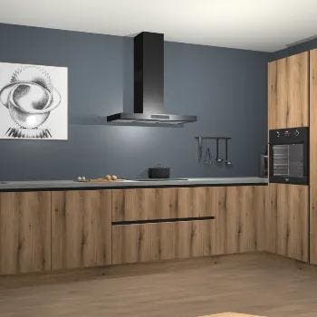 Goud Eiken greeploze keuken Khao Lak 73133, Verzenden, Nieuw
