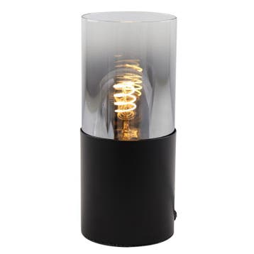 Moderne tafellamp zwart, Huy, met schakelaar, Ophalen of Verzenden, Nieuw, Glas