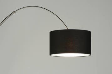 Rietveld Vloerlampen - Zwart - Staal, Stof, Verzenden, Nieuw