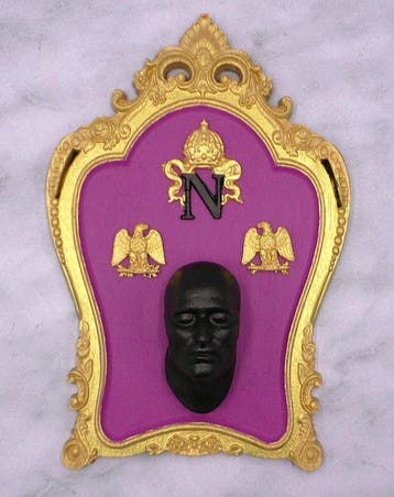 sculptuur, Napoleon Bonaparte Dodenmasker met Barokke Lijst