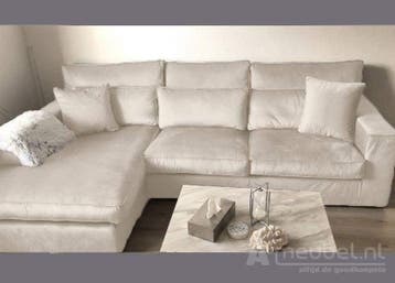 Oudenbosch Longchair - loungebanken - Wit, Nieuw, 150 cm of meer, Stof, 250 tot 300 cm