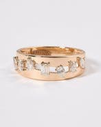 Statement ring - 14 karaat Geel goud - 0.49ct. tw. Diamant