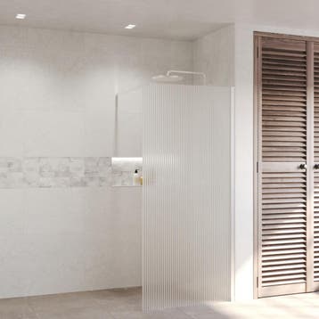 Inloopdouche Ribbel BWS Portos RVS Look 200 cm Helder Glas 8, Ophalen of Verzenden, Nieuw, Douche