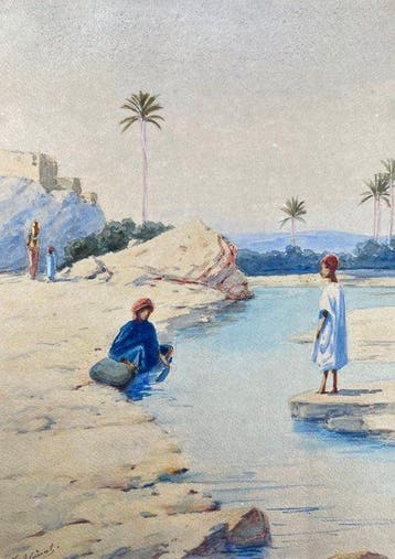 Marcel Blairat (XIX) - LOued Boudouaou, Algérie, Antiek en Kunst, Kunst | Schilderijen | Klassiek