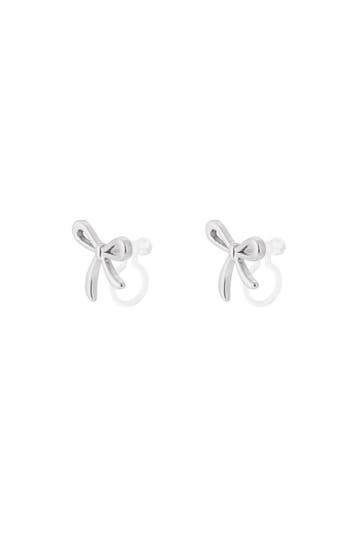 Goudlief Strik clip oorbellen (Clip-On oorbellen), Verzenden, Nieuw, Zilver, Overige materialen