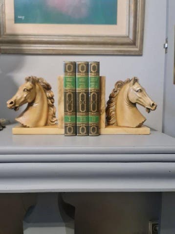 Boekensteunen - Marmer - Paardenkop Boekensteunen - 21e eeuw