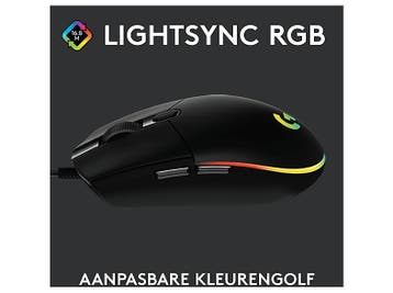 Logitech G -  G203 Lightsync Gaming-muis -  - Zwart, Computers en Software, Muizen, Muis, Logitech G, Verzenden, Gaming muis